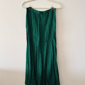 Reformation Green Maxi Skirt